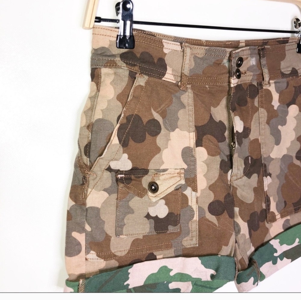 Anthropologie Camouflage Cargo Shorts